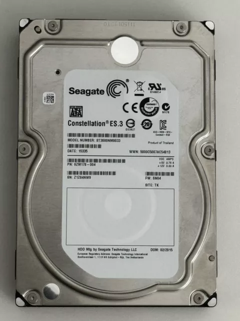 Seagate 3TB 128MB 7200RPM SATA 24/7 Constellation ES.3 3TB, ST3000NM0033