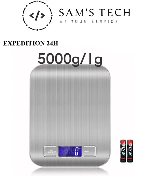 Balance électronique De Précision Poche 0.1g à 2000g - Argenté - Neuf