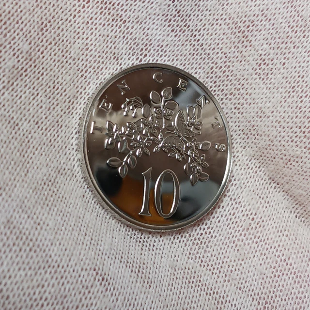 1976 Jamaica 10 Cents Proof - Butterfly - Cu-Ni Coin - Franklin Mint