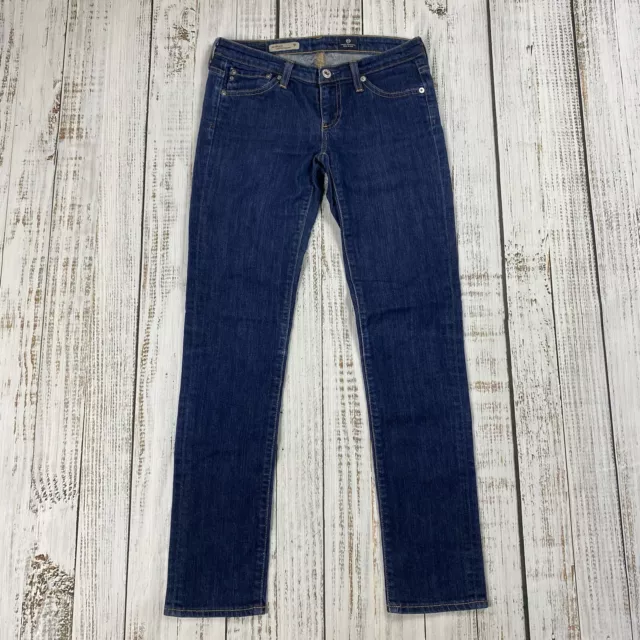 Ag Adriano Goldschmied The Stilt Cigarette Leg Jeans Womens 25 Dark Wash Blue