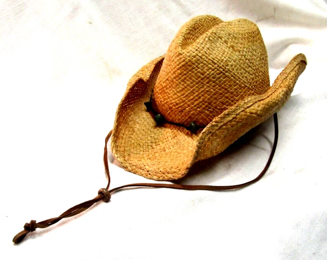 Vintage Western Gal Authentic Cowgirl Hat 14 Stones In Band Sliding Bolo Strap