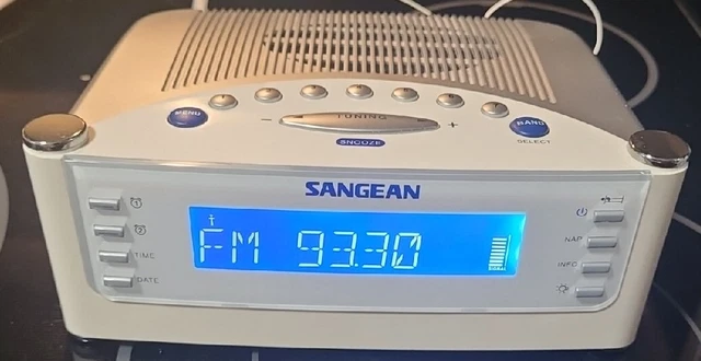 Sangean RCR-22 Atomic Clock FM-RDS AM Aux-in Digital Tuning Clock Radio