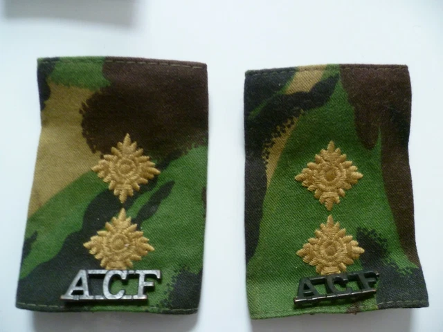 BRITISH ARMY ACF Army Cadet Force Rank Slide / Epaulette - PAIR £39.99 ...