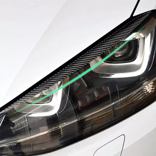 Kohlefaser-Muster Scheinwerfer Blenden Böser Blick 2X Für VW GOLF VII 7.5 GTI R