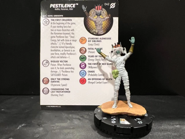 HeroClix Marvel X of Swords Storyline: Super Rare Pestilence #042 w/card