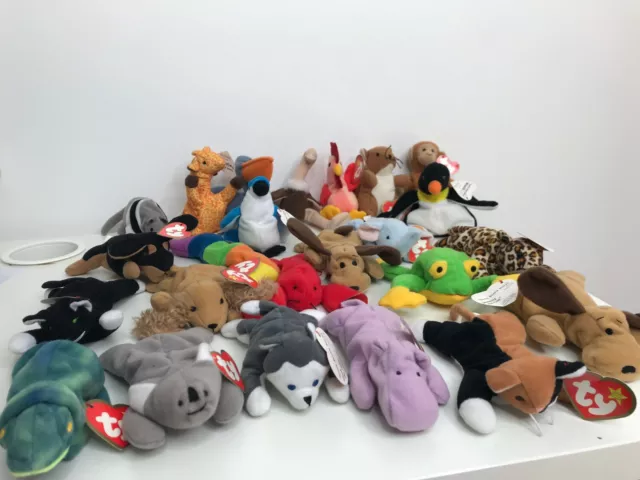 McDonalds Happy Meal Spielzeug 1993 TY Teenie Beanie Babys Plüschtier - verschiedene im Ruhestand