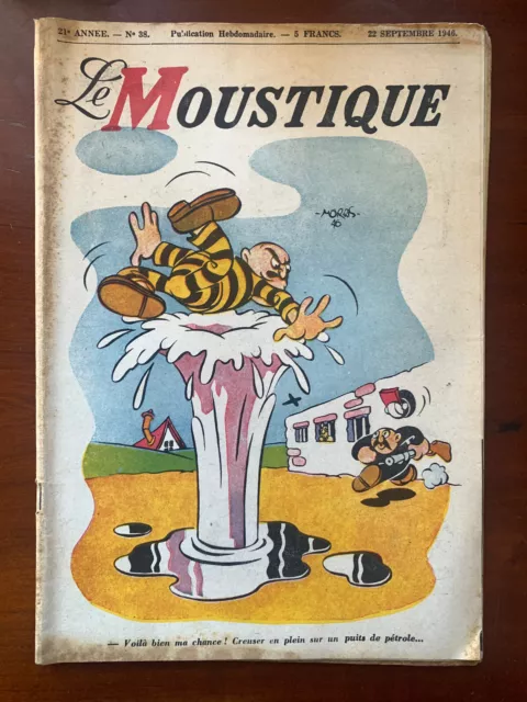 Le MOUSTIQUE N°38 du 22/09/1946; Couverture Morris/ Margaret O'Brien/ Stanwyck B