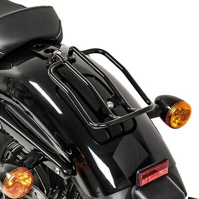 1200 Qiilu QL00631 Supporto per portapacchi posteriore a 2 posti per sedile posteriore da moto per Harley XL883 Black 