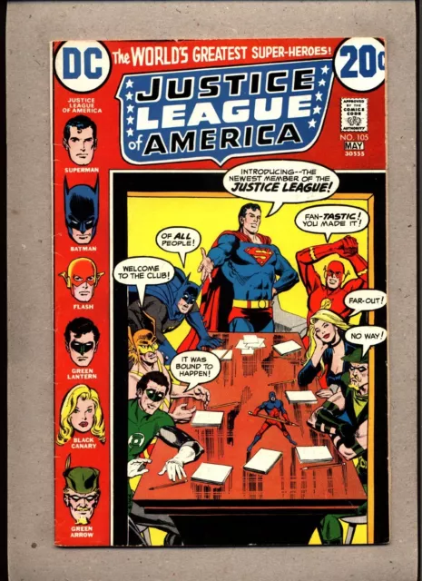 Justice League Of America #105_May 1973_Fine+_Batman_Superman_Flash_Bronze Age!