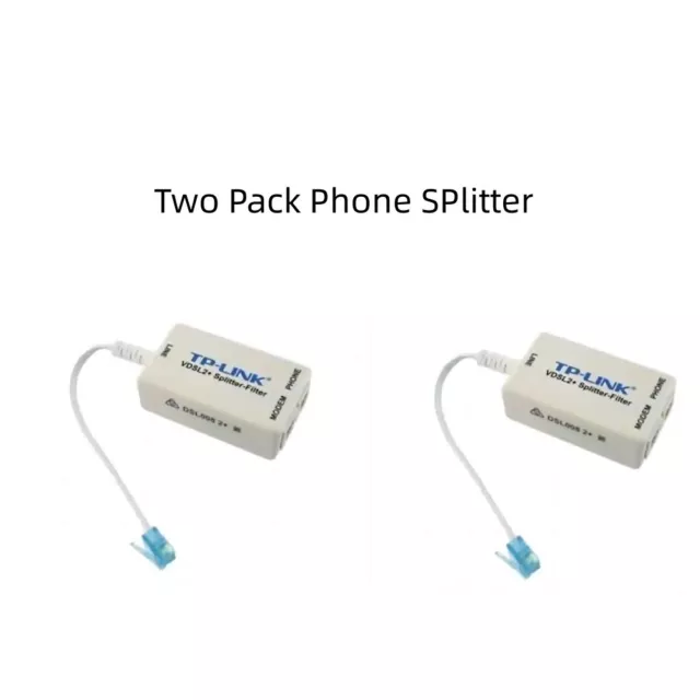 2-Pack TP-Link DSL008 ADSL 2+ VDSL Filter Internet Phone Splitter