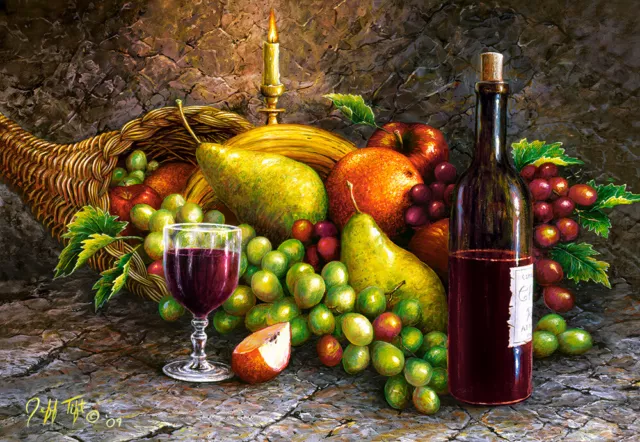 1000 Pièces de Puzzle, Fruit Et Vin, Castorland 104604