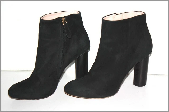 Bottines Minelli Cuir Verni Froissé Talons Fins Taille 39 - Occasion Quasi Neuves