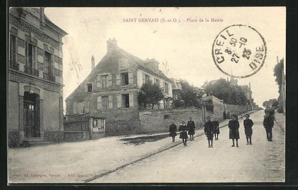 CPA Saint Gervais, Place de la Mairie 1923