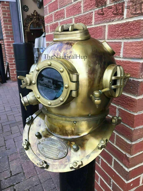Casco da sub US Navy Mark V Deep Sea Marine Divers Casco da sub antico