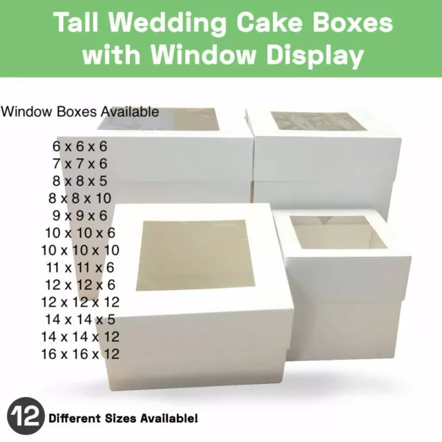 Cake Boxes Various Sizes Display Window Face Tall Wedding Cupcake Box Decoration