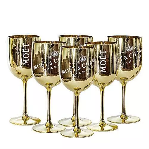 Moet & Chandon Gold Ice Imperial Acryl Champagnergläser [x6]