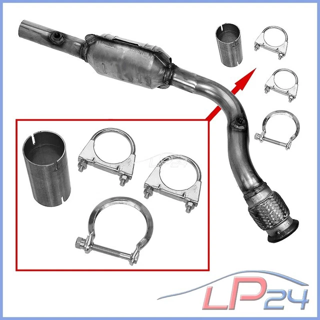 Ligne D'échappement Complète Pour Fiat Ulysse II 2.0 136CH - 2 Silencieux, Acier Aluminié, Neuf