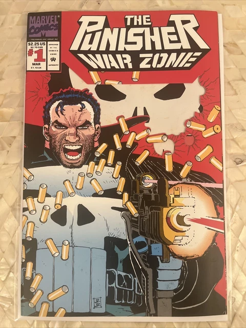 PUNISHER War Zone #1 1992 Die Cut cover John ROMITA Jr. Marvel Comics