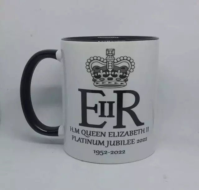 Platinum Jubilee Coffee Mug Queen Her Majesty Royal Family 70 Glorious Years Cup 3