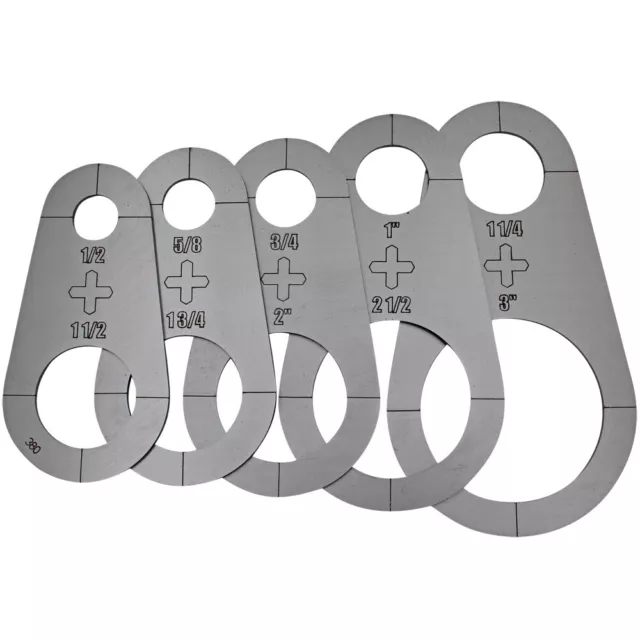 Plasma Stencil - Circle Cutter Guide - 5 pc. kit - plasma cutter hole templates