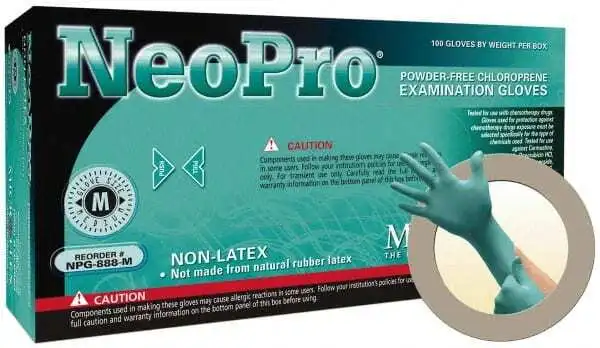10 Pack Microflex NPG-888-M Disposable Gloves, Size Medium, Neoprene