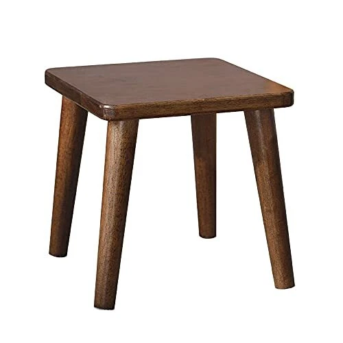 Wooden Step Stool Small 10 Inch Square Foot Stool Plant Stand Detachable 4