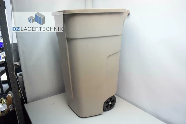 Wertstoffsammler Abfallsammler Mülleimer mit Rädern beige OHNE Deckel