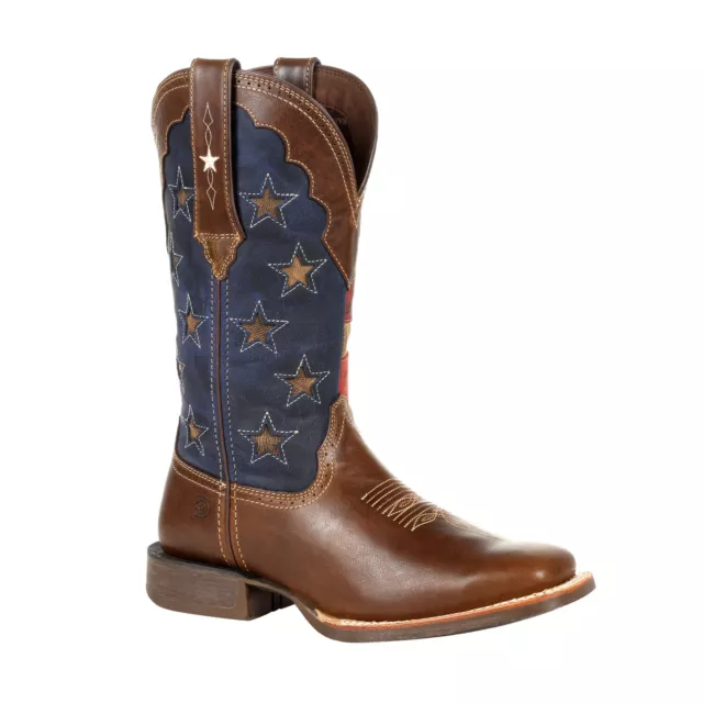 DURANGO WOMENS SADDLE/VINTAGE Flag Leather Rebel Pro Cowboy Boots $167. ...