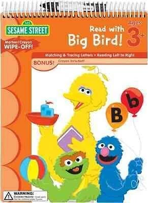 Sesame Read With Big Bird! Wipe Off Spiral, Hardcover by Learning Horizons, B...