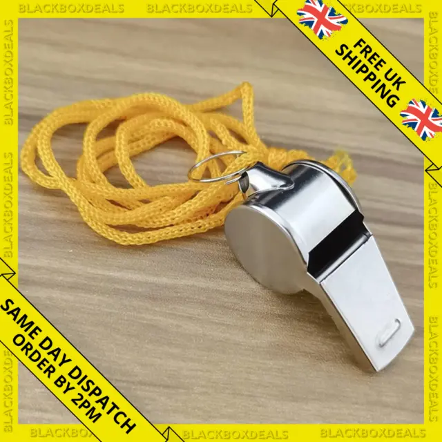 New Metal Referee Whistle With Key Ring Sports Pe School Football Rugby Outdoor
