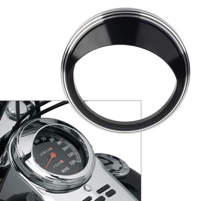 For Harley Road Glide Custom 5" Speedometer Gauge Bezel Covers Trim Ring Visor