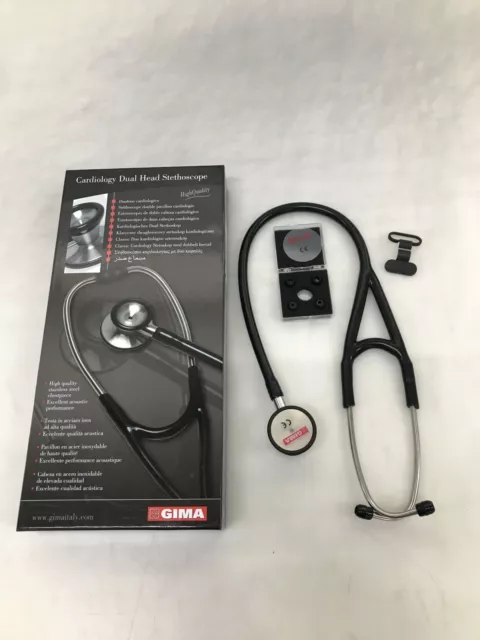GIMA Kardiologie Doppelkopf-Stethoskop – Schwarz