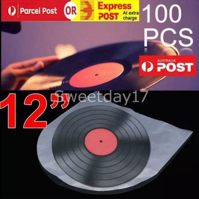 X100 RECORD SLEEVEs PLASTIC COVER INNER for Vinyl LP's 12" Album Aust Made Clear