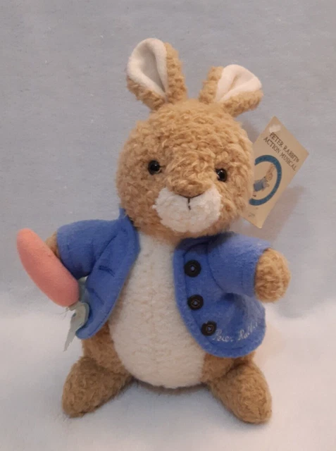 VINTAGE EDEN WIND Up Musical Peter Rabbit Plush Toy 11