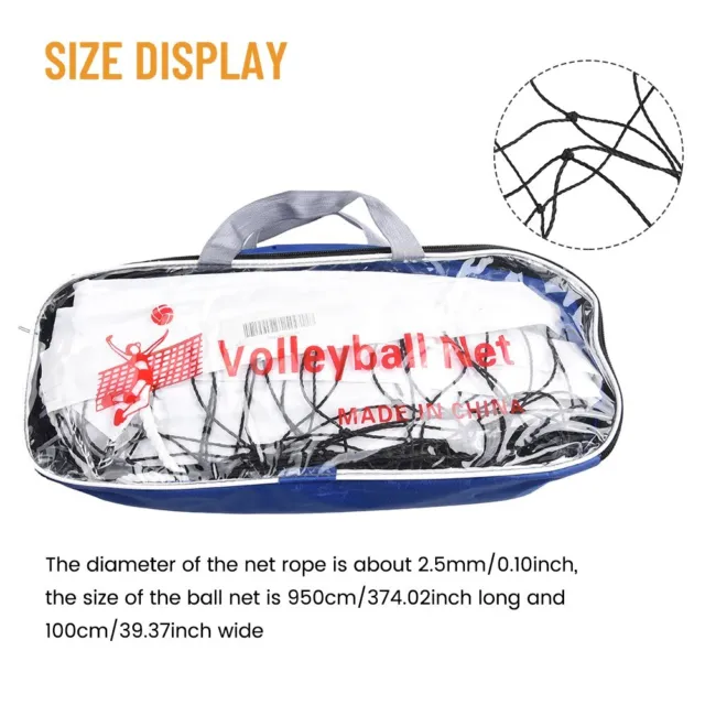 Tout Neuf Volley-Ball Filet for Backyard Professionnel 2.5mm Corde Dia Résistant