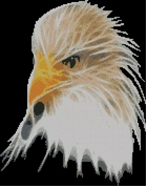 Fractal Eagle - Cross Stitch Chart/Pattern/Design/XStitch