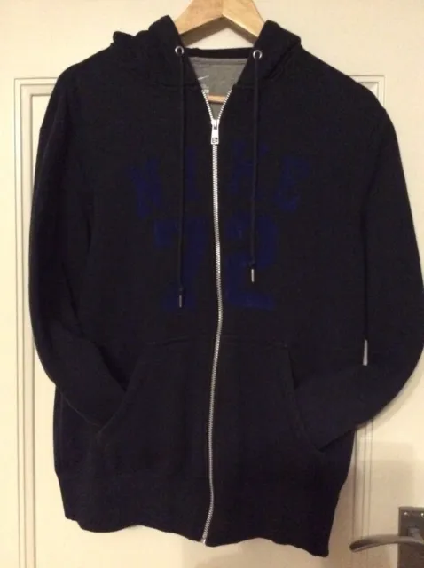 Great Mens Navy Nike Zipped Hoodie Size M Used Reduced 