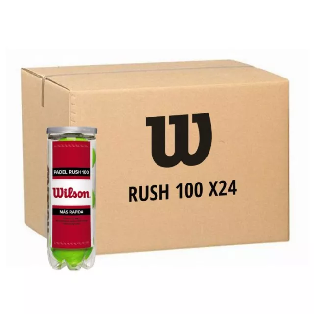 Cartone da 24 tubi di palline WILSON PADEL RUSH 100 + omaggio - RUSH100