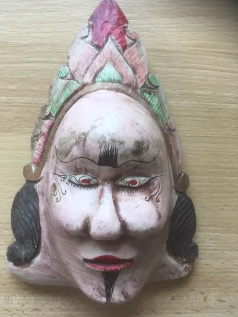 Wooden Carved Painted Face