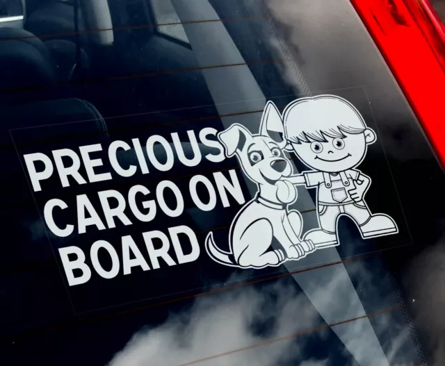 PRECIOUS CARGO ON BOARD Car Sticker - Vinyl Window Bumper Kids Baby Child - V01