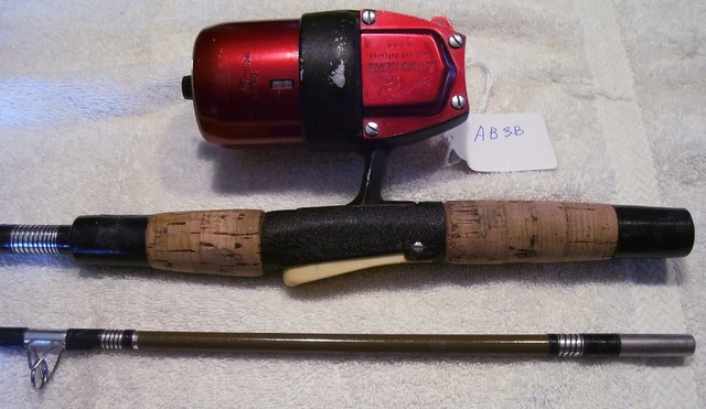 Vintage True Temper Uni Spin 63L Pro Rod Reel  6' Rod Nice Working Lot Ab3B