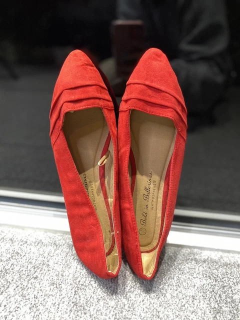 red flat shoes primark