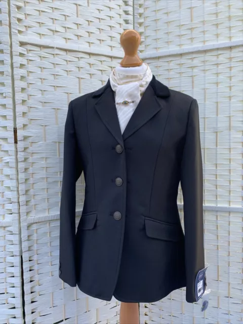 BNWT Childs Size 28 Shires Aston Black/Velvet Show Jacket. Double Vents