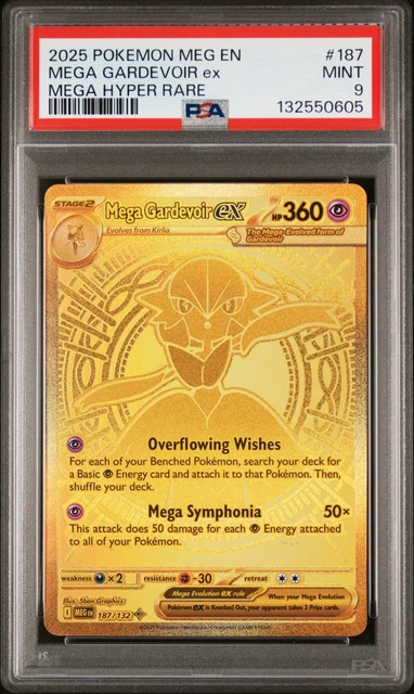 2025 POKEMON MEG En-Mega Evolution Mega Hyper Rare #187 Mega Gardevoir ...