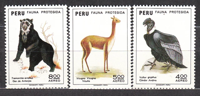 Peru Luft Yvert 340/42 MNH Fauna