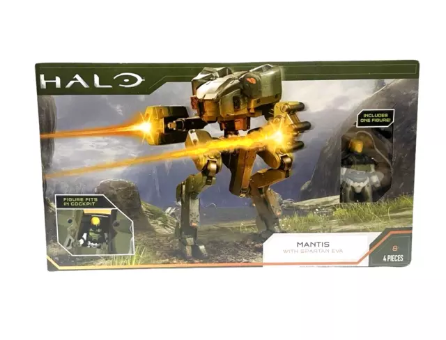 Halo MANTIS with Spartan EVA "World Of Halo Scale" 4pc Action Toy Figure