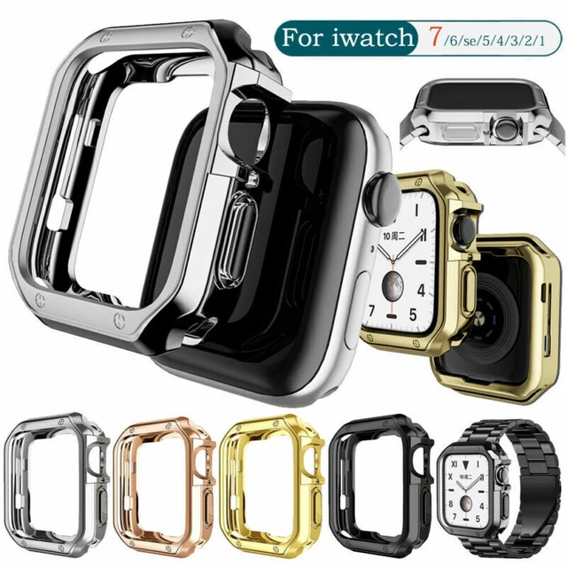 Für Apple Watch Schutzhülle Serie 1 2 3 4 5 6 7 8 Silikon TPU Case Displayschutz