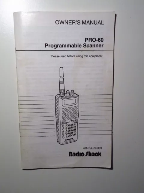 Radio Shack Pro-60 Bedienungsanleitung Owners Manual Englisch