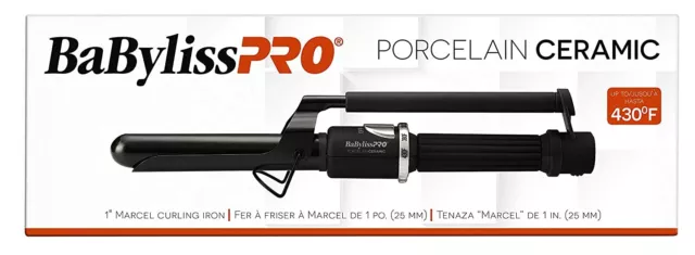 NEW Babylisspro Babyliss Pro Porcelain Ceramic 1" Marcel Curling Iron