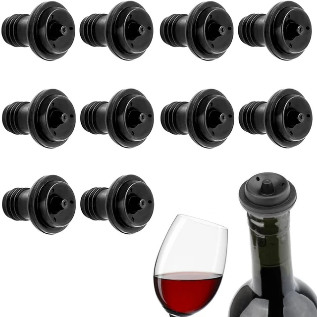 6Pezzi Silicone Tappi per Bottiglie di Vino, Tappo Vino Sottovuoto Tappo per Vino a Vite per Vino Keep Fresh Conservatori di Vino Riutilizzabili Capsule in Tappo per Bottiglie di Champagne Vino
